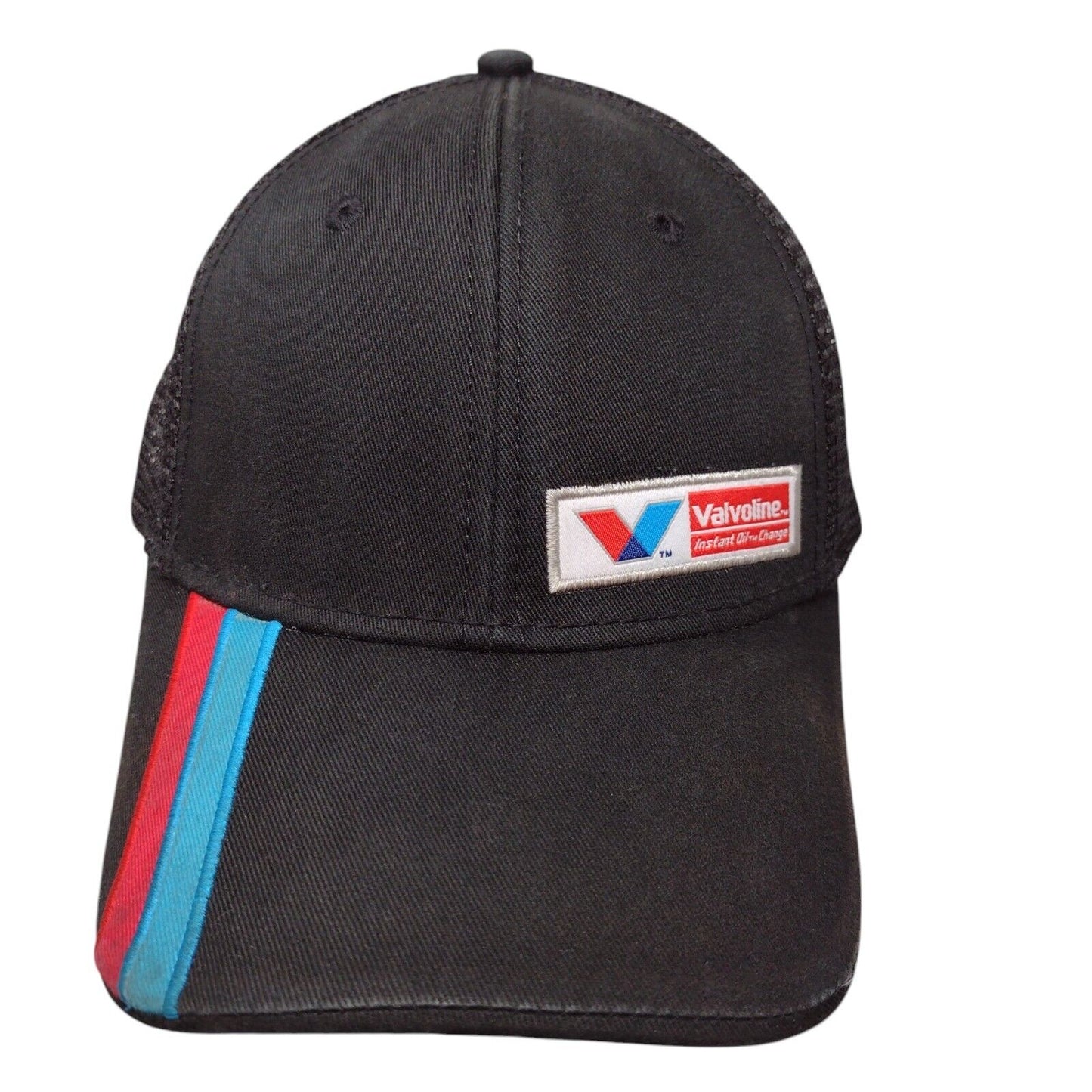 Valvoline Snapback Mesh Back Trucker Hat Black OSFA Adjustable 6 Panel