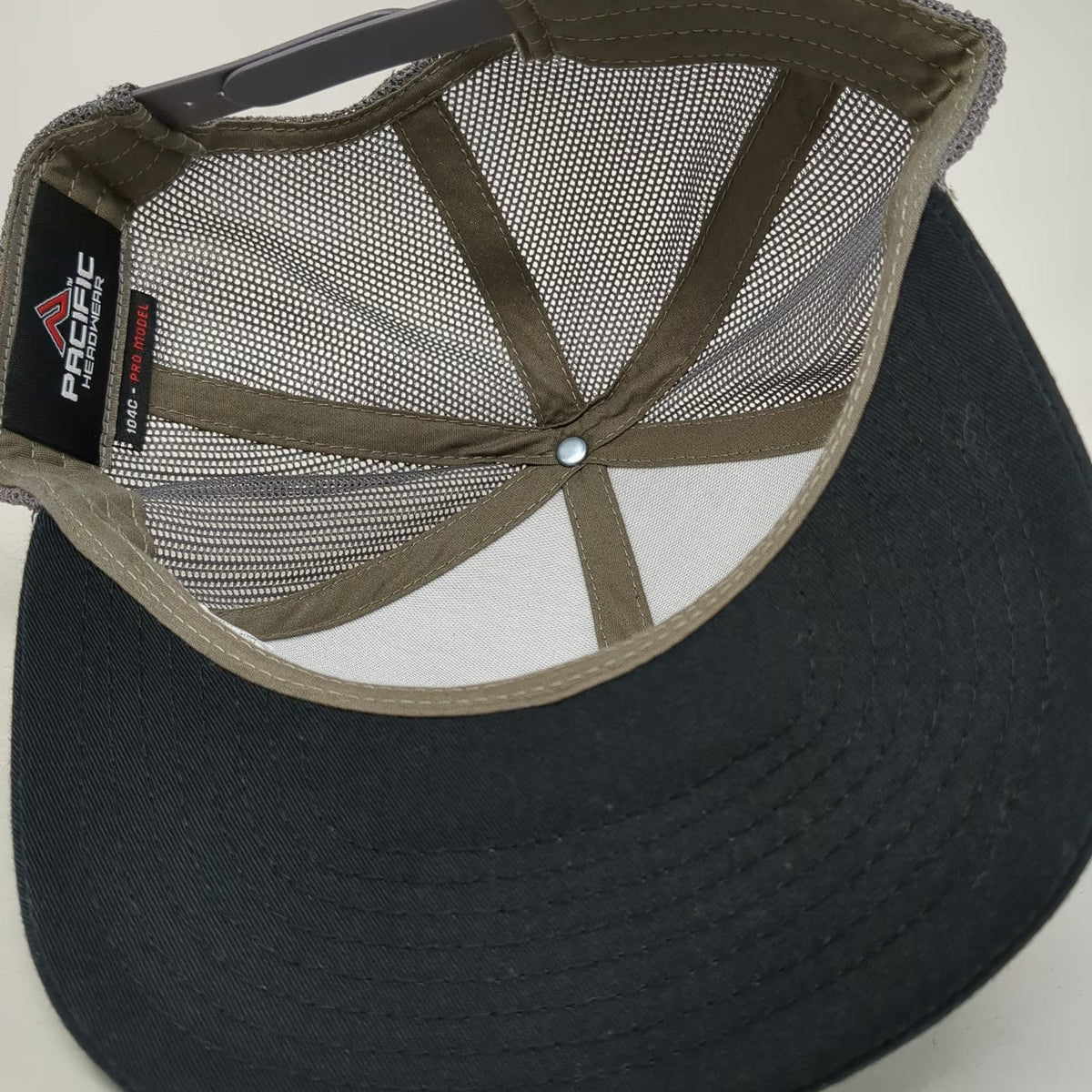Pacific Headwear Trucker Hat Black Gray Orange One Size Mountain Brace Systems