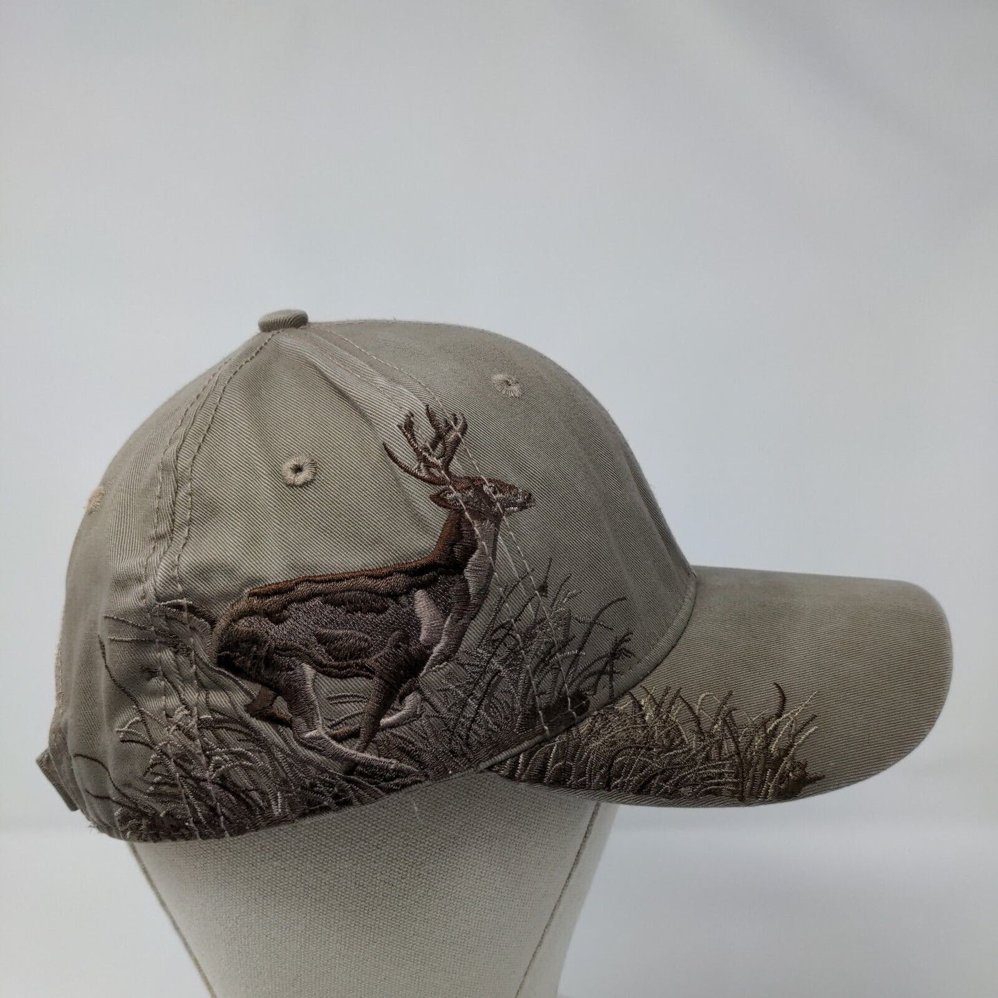 Case Agriculture Strapback Hat Tan OSFA Adjustable Embroidered Deer Wildlife