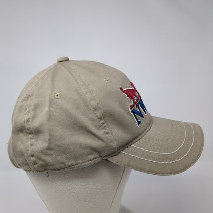 NWTF Strapback Hat Tan One Size Embroidered Vent Holes Outdoor Cap