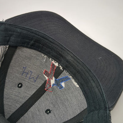 Richardson Trucker Hat Black Size Small AztecEnergy Mesh Snapback Logo Work