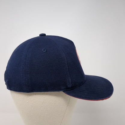 Captain America Snapback Hat Blue One Size Adjustable 6 Panel Marvel Avengers