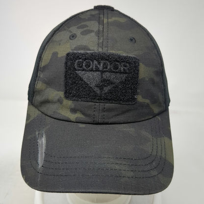 Condor Baseball Cap Black Camo Tactical Mesh Back Patch Area One Size Hat