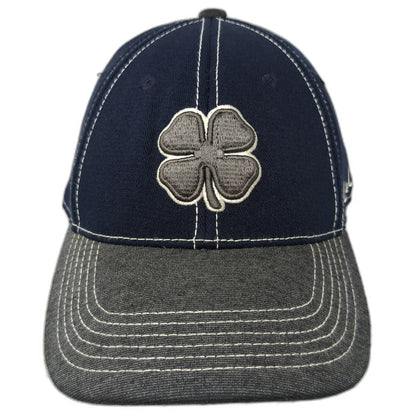 Black Clover Baseball Cap Gray M Memory Fit Live Lucky Logo Fitted Stretch Hat