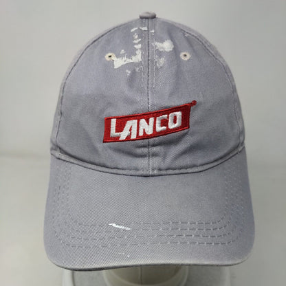 Lanco Strapback Hat Gray One Size Adjustable Embroidered 6 Panel