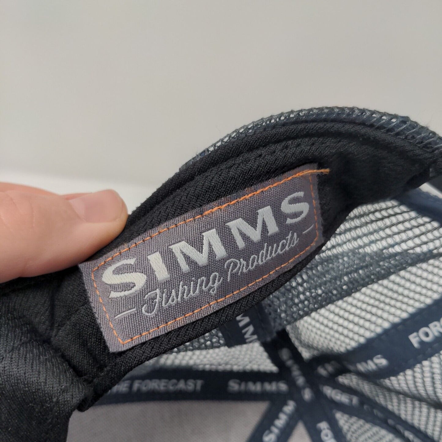 Simms Fishing Snapback Trucker Hat Gray One Size Mesh Back Outdoor
