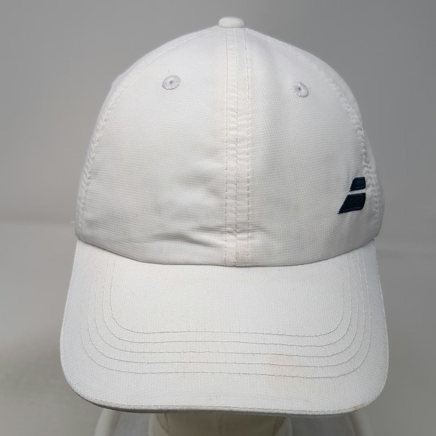 Babolat Baseball Cap White One Size Polyester Strapback Logo Pennant Tennis Hat