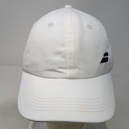 Babolat Baseball Cap White One Size Polyester Strapback Logo Pennant Tennis Hat