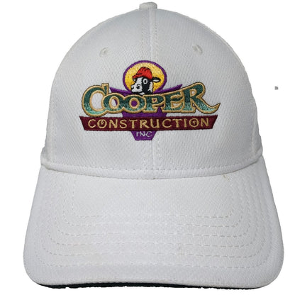 OTTO White Baseball Cap One Size Cooper Construction Cow Logo Strapback Hat