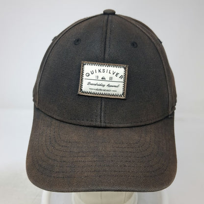 Quiksilver Baseball Cap Black One Size Canvas Patch Boardriding Hat Slideback