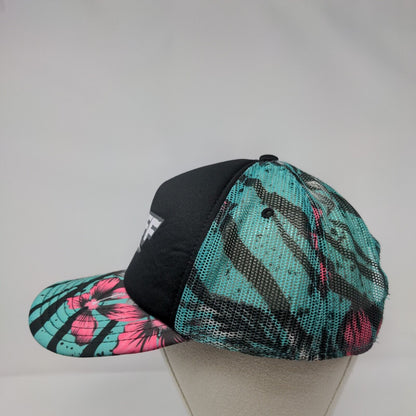 Neff Snapback Mesh Back Trucker Hat Multi One Size Floral Hawaiian