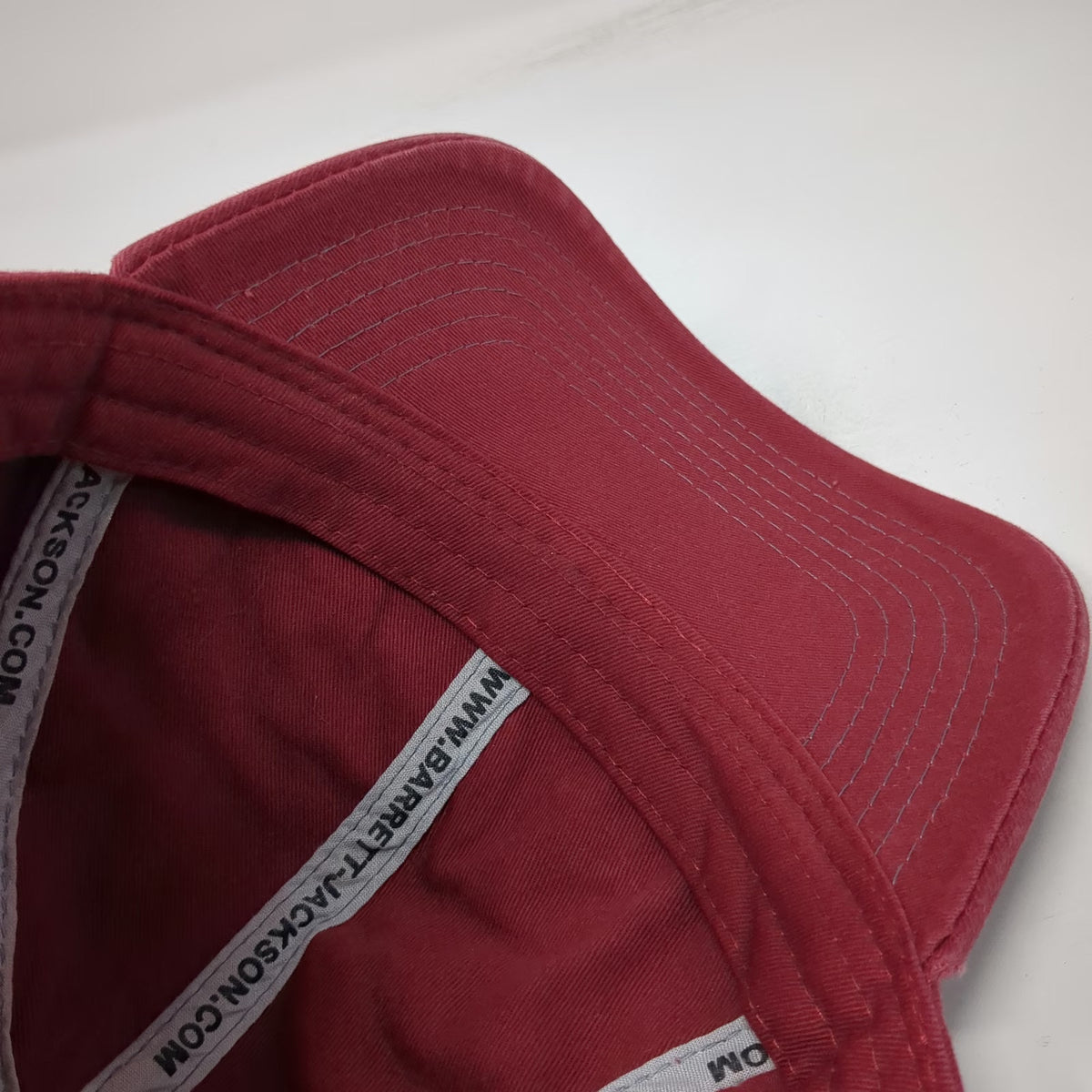 Barrett-Jackson Baseball Cap Red One Size Contrast Stitching Adjustable Hat