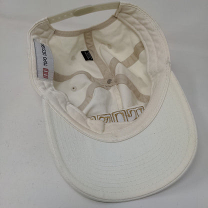 Topo Men's Snapback Hat White Size OS Embroidered Logo 100% Cotton