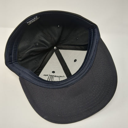 The Rooftop Bar Fitted Hat Black S/M Embroidered Patriotic 6 Panel Sweet Caps