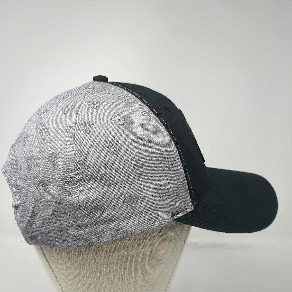 Darden Snapback Black Gray OSFM Diamond Club 2023 Rubber Patch Logo Print Hat