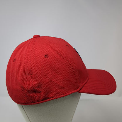 Under Armour Baseball Cap Red L BF Blue Logo Fitted Stretch Fit HeatGear Hat