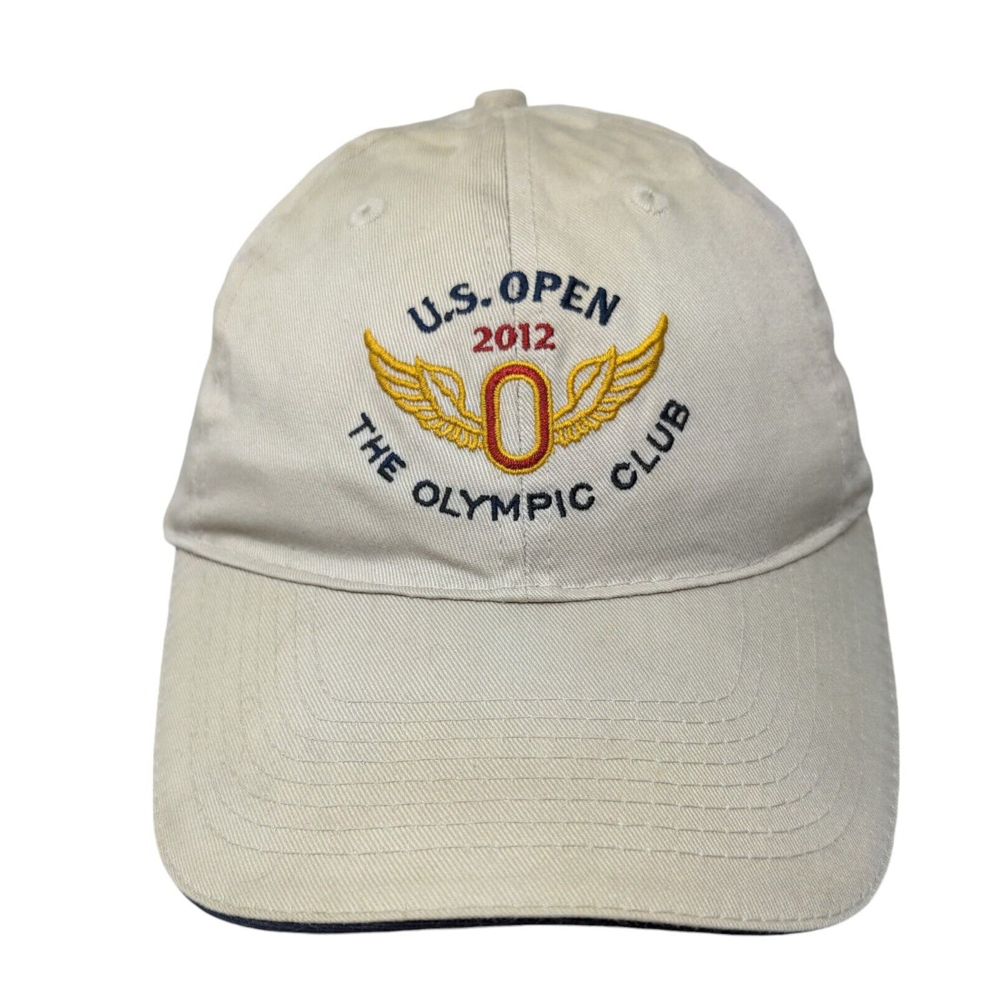 US Open 2012 The Olympic Club Slideback Hat Tan One Size Embroidered USGA Member