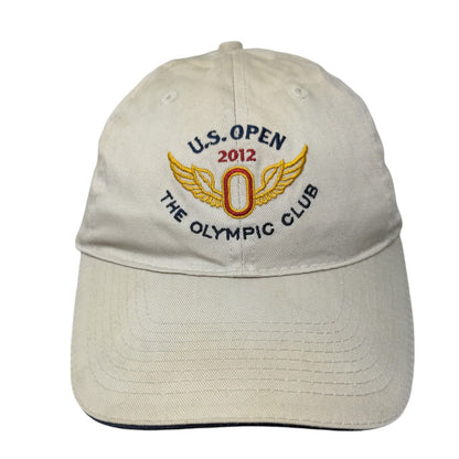 US Open 2012 The Olympic Club Slideback Hat Tan One Size Embroidered USGA Member