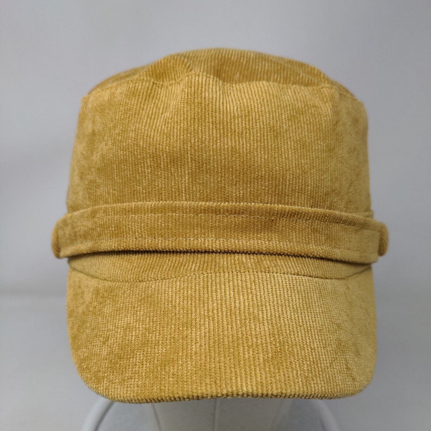 Arianna by Howards Fitted Newsboy Cap Tan One Size Stretch Corduroy