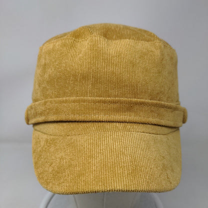 Arianna by Howards Fitted Newsboy Cap Tan One Size Stretch Corduroy