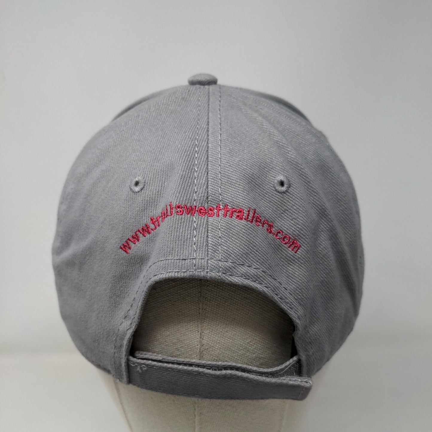 Trails West Strapback Hat Gray OSFM Adjustable Embroidered Otto