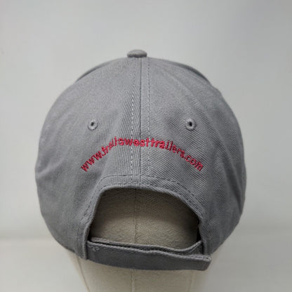 Trails West Strapback Hat Gray OSFM Adjustable Embroidered Otto