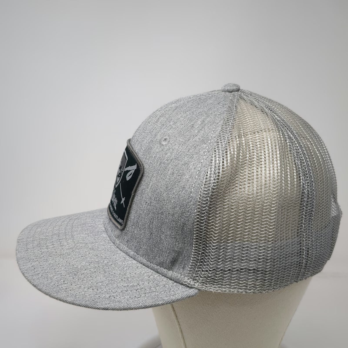 KÜHL Trucker Hat Gray One Size Mesh Back Rebels Renegades Outlaws Mountain Patch