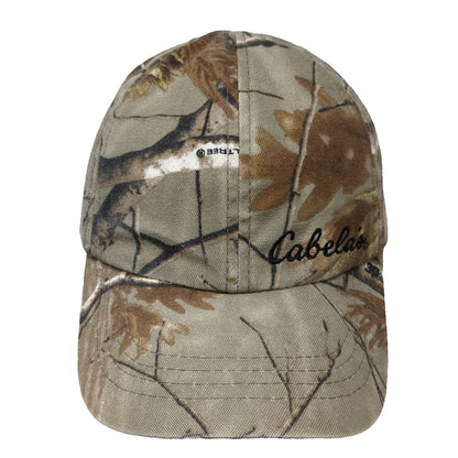 Cabelas Baseball Cap Brown Camo One Size Gore-Tex Strapback Realtree Hat