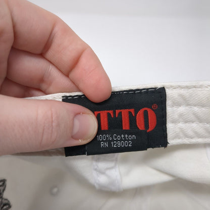 Otto Slideback Hat White One Size Adjustable Embroidered Dog Outdoor