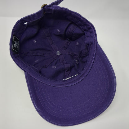 Here For The Good Times Slideback Hat Purple OSFM Adjustable Embroidered OC