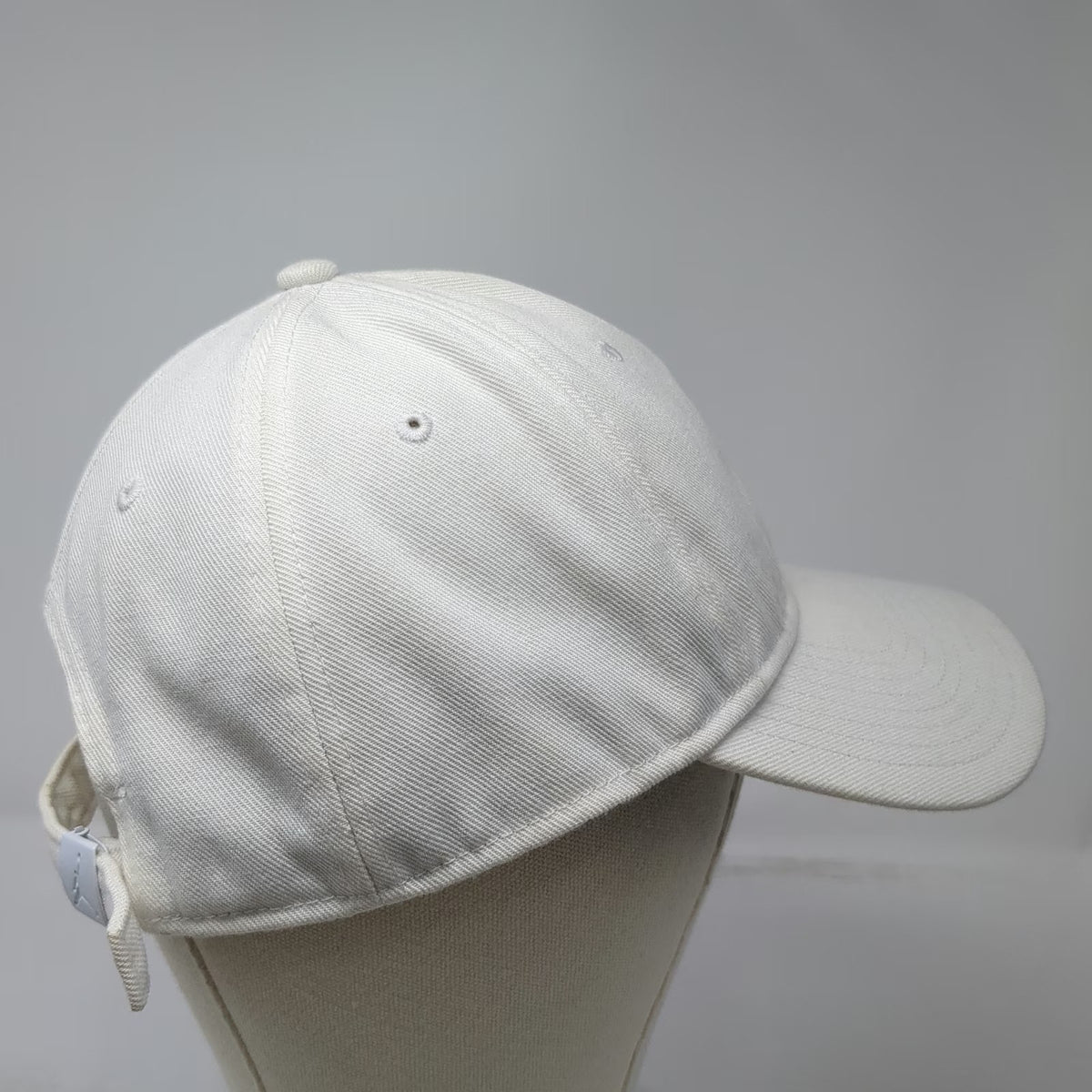 Jordan Baseball Cap White One Size Strapback Tonal Jumpman Logo Embroidered Hat