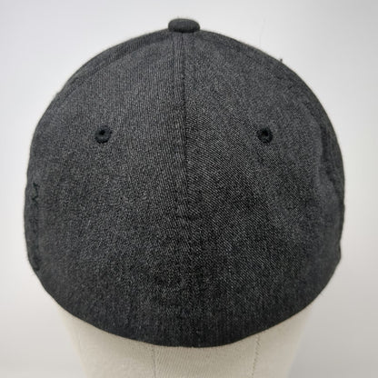 Volcom Baseball Cap Gray M Fitted Flexfit Embroidered Stone Logo Heathered Hat