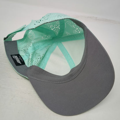 Avia Baseball Cap Blue One Size Laser Cut Floral Pattern Running Strapback Hat