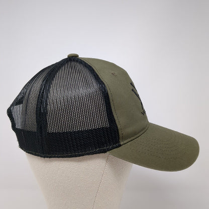 Vortex Snapback Trucker Hat Green One Size Adjustable Mesh Back 6 Panel