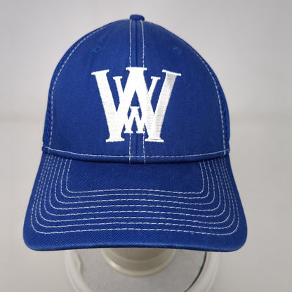 WW Fitted Trucker Hat Blue M/L Embroidered Mesh Back 6 Panel 39Thirty New Era