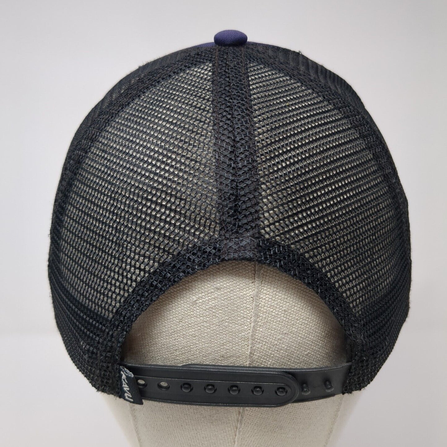 KAYU Snapback Trucker Hat Blue One Size Adjustable Embroidered Mesh Back 6 Panel