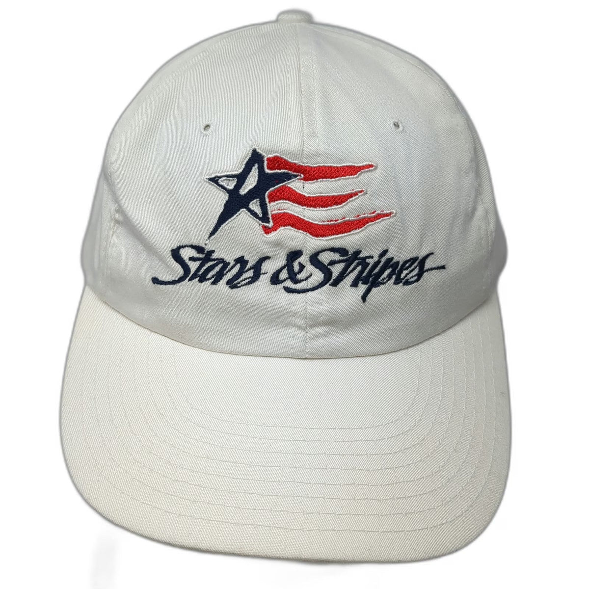 Stars & Stripes San Diego Hat White One Size Baseball Cap Blue Red Slideback