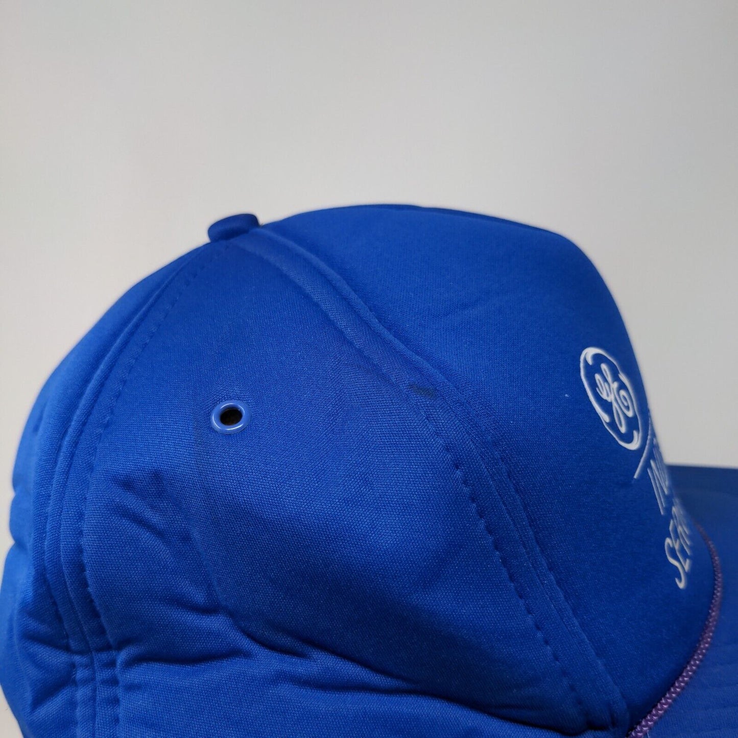 GE Indianapolis Service Center Snapback Rope Hat Blue OSFA Vent Holes