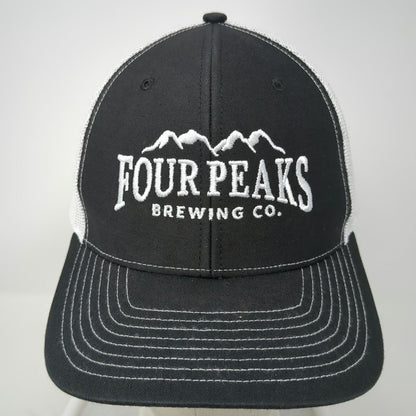 Richardson Trucker Hat Black White One Size Mesh Back Four Peaks Brewing Co