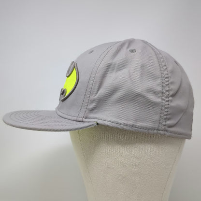 Batman Gray Yellow Baseball Cap One Size Flat Brim Stretch Fit Logo Hat