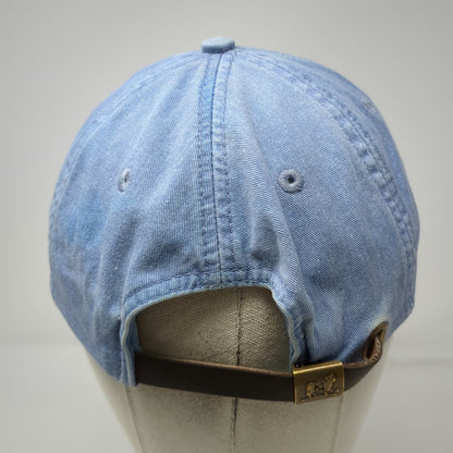 Belted Cow Company Baseball Cap Blue One Size Pink Flamingo Leather Strap Hat
