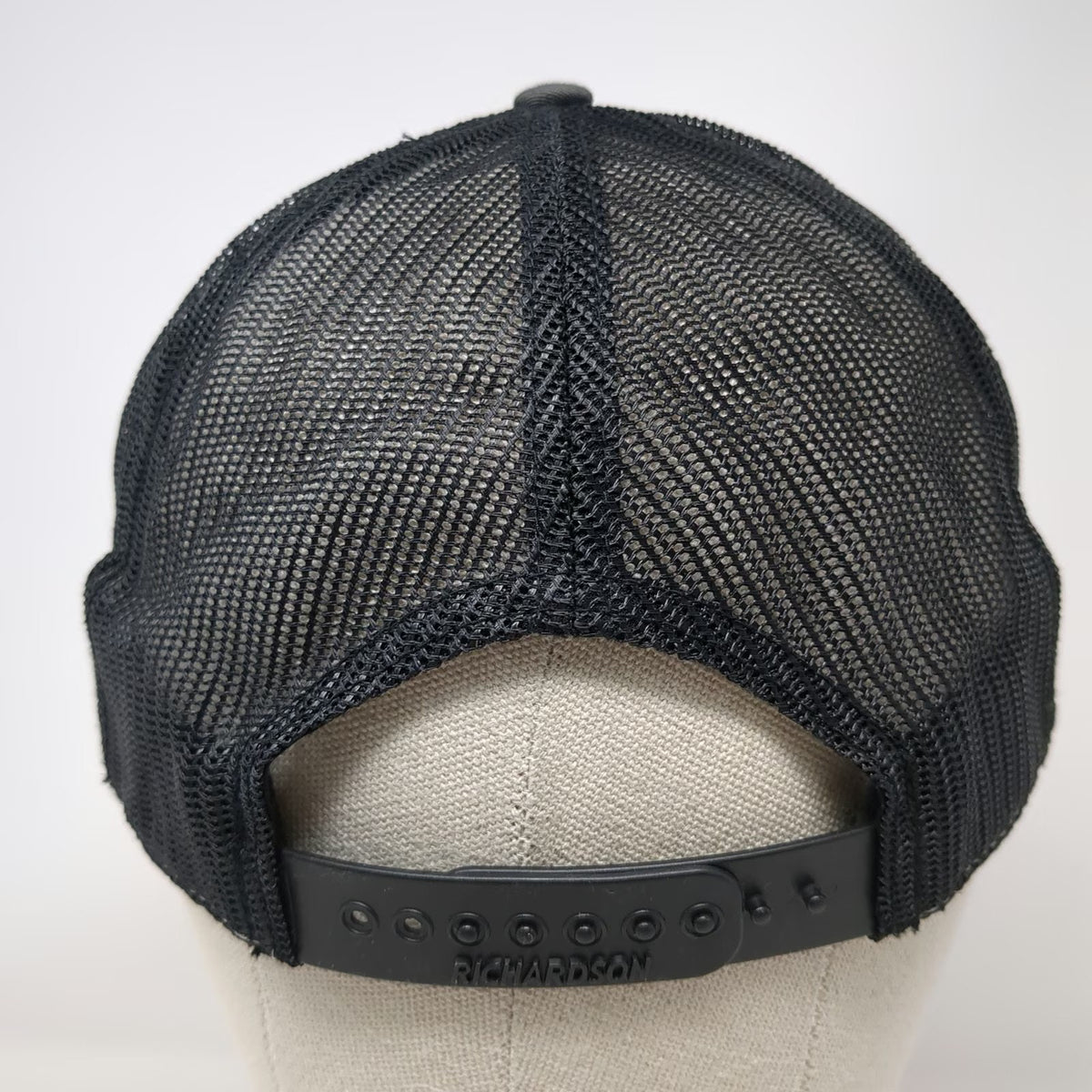 Richardson Trucker Hat Gray Black Orange OSFM Mesh Snapback Burnt River Farms