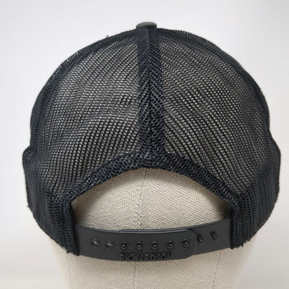 Richardson Trucker Hat Gray Black Orange OSFM Mesh Snapback Burnt River Farms