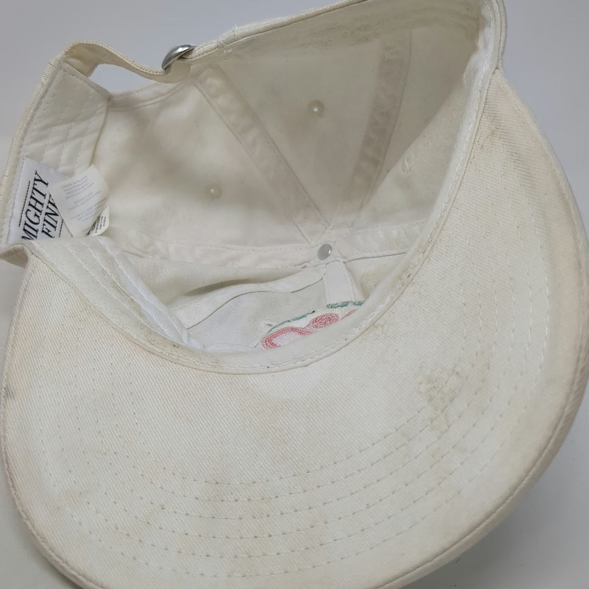 Mighty Fine Baseball Cap White One Size Malibu Beach Pickleball Strapback Hat