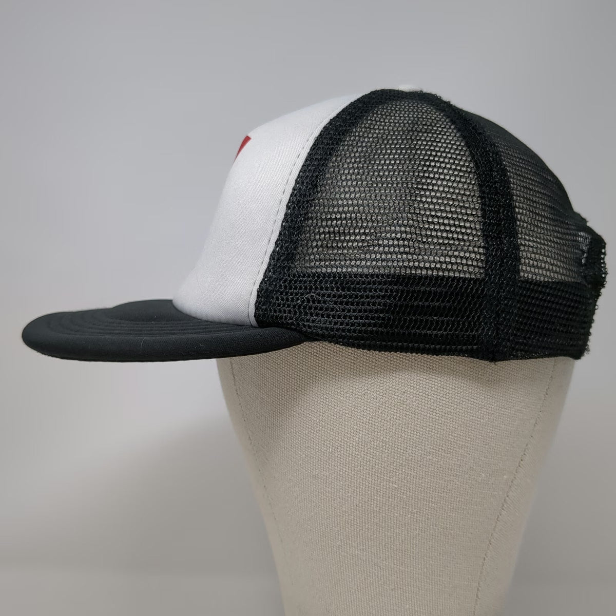 District Trucker Hat Black One Size Mesh Back The Hinge Wine Cellar Graphic
