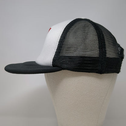 District Trucker Hat Black One Size Mesh Back The Hinge Wine Cellar Graphic