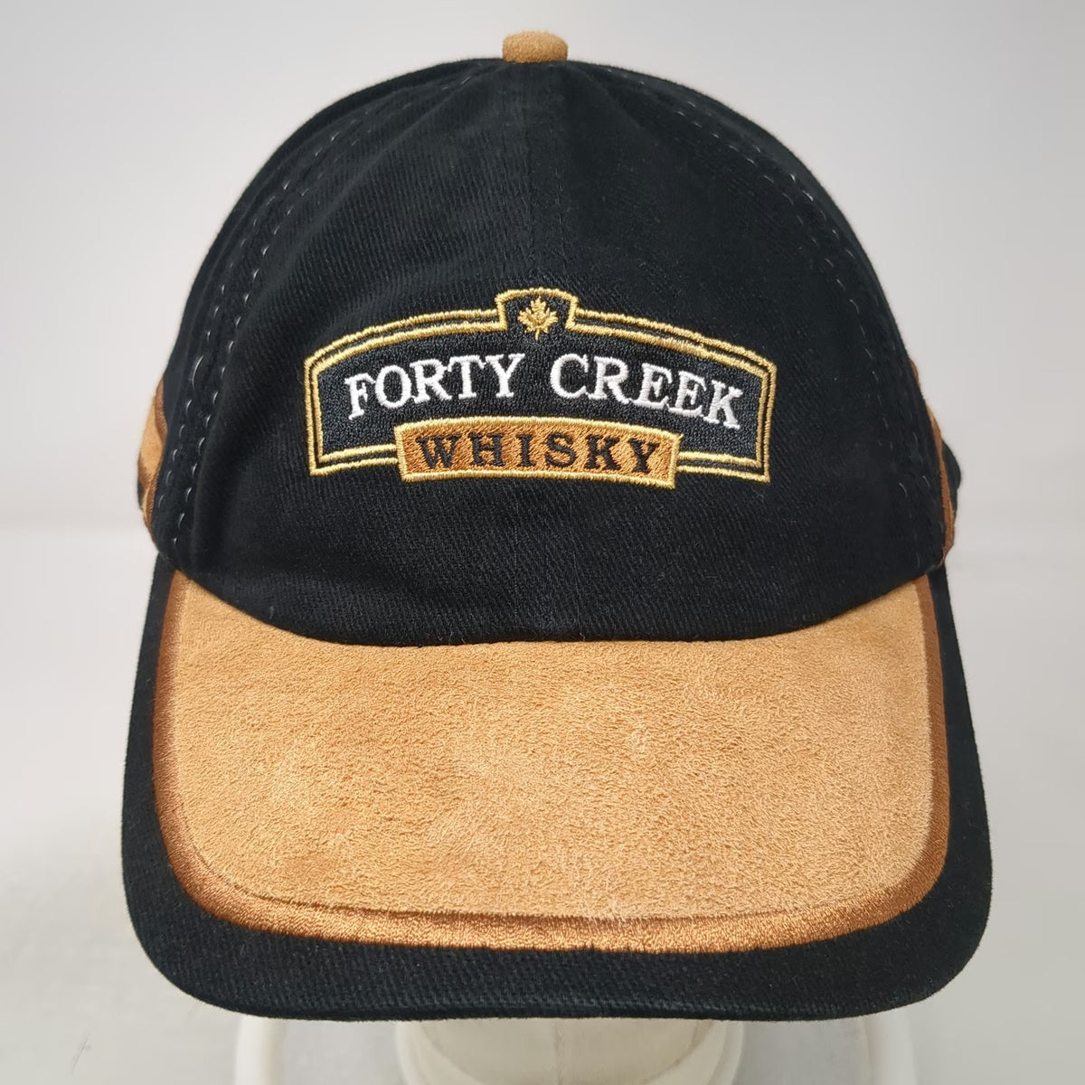 AJM International Forty Creek Whisky Baseball Cap Black Brown One Size Suede