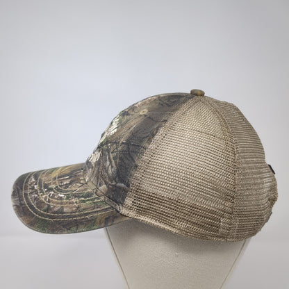 Bare Bone Taxidermy Snapback Trucker Hat Multi Camo One Size Mesh Back