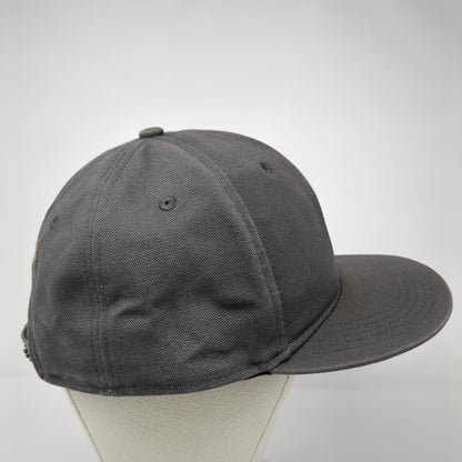 Carhartt Snapback Hat Gray One Size Adjustable Embroidered Patch Logo 6 Panel