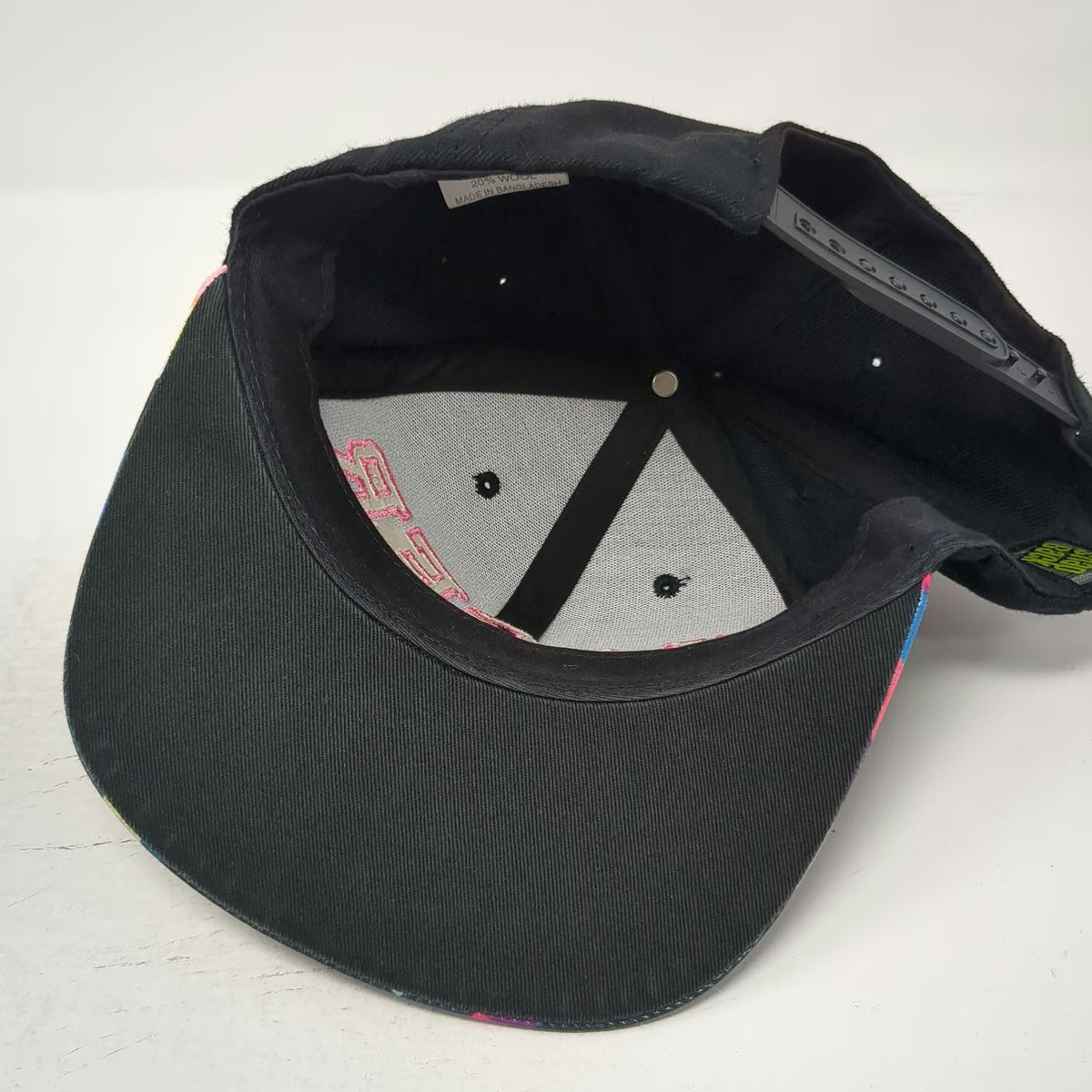 Top of the World Snapback Black Multicolor One Size Flat Brim Hager Hat